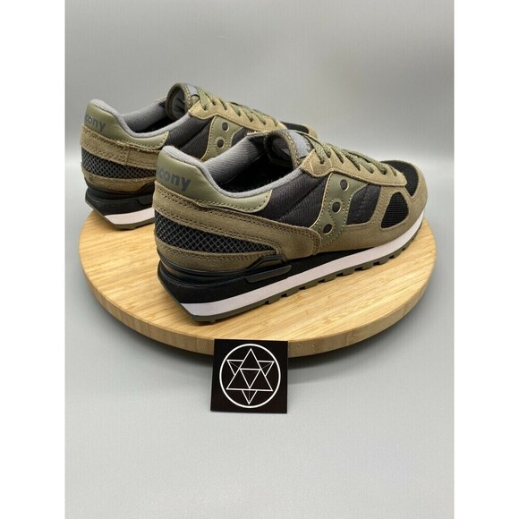 Saucony Shadow Shoes Mens 8.5 Green Black Running Sneakers Trainer Low - Picture 3 of 12